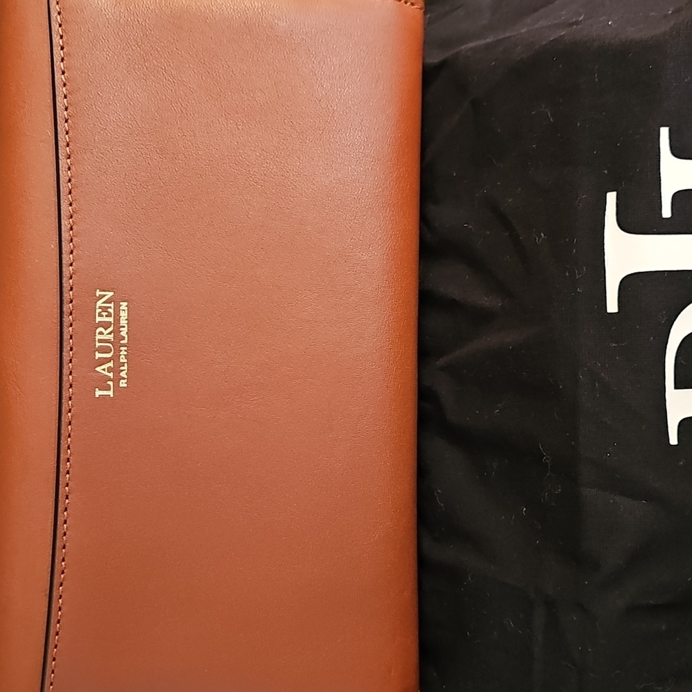 Ralph Lauren Brown and Gold Crossbody Bag with Chain Strap - Picture 3 of 11